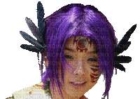Kaz_Creations Woman Femme Purple Hair - Ingyenes animált GIF