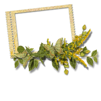 Beige yellow frame deco [Basilslament] - darmowe png