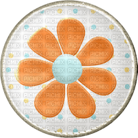 Kaz_Creations Deco Badge Circle Flower - besplatni png