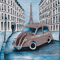 kikkapink paris car animated background - Animovaný GIF zadarmo