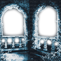 soave frame gothic vintage terrace blue - Free PNG