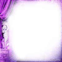 soave frame vintage gothic statue curtain purple - PNG gratuit
