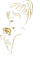 Frau, woman, Profil, Gold - Безплатен анимиран GIF