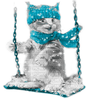 soave animals cat christmas winter swing funny - 免费PNG