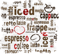 ♡§m3§♡ drink coffee brown text overlay - gratis png