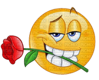 epic emoji with rose - ilmainen png