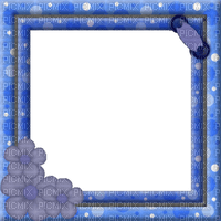 cecily-cadre en bleu (mis à la forme) - безплатен png