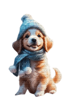 chien hiver - PNG gratuit