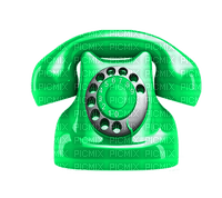 Kaz_Creations Telephone-Green - ilmainen png