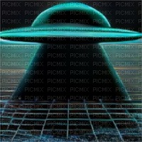 Vaporwave UFO Background - png gratis