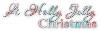 soave text christmas holly jolly teal pink - ilmainen png