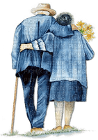 soave couple autumn old vintage man woman - Free PNG