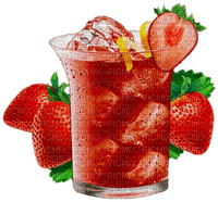 Cocktail fraises glacé - png gratis