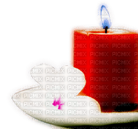 Candle with Flower - kostenlos png