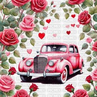 scrap background car valentine day springtimes - ücretsiz png