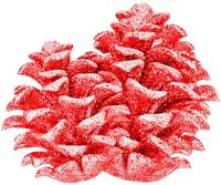 Glitter.Pinecones.Red - δωρεάν png