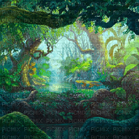 Y.A.M._Fantasy forest background - ilmainen png
