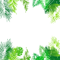 Animated.Tropical.Leaves.Frame - By KittyKatLuv65 - Darmowy animowany GIF