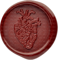 real heart wax seal - PNG gratuit