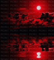 Red.Paysage.Landscape.Lake.Moon.Victoriabea - GIF animé gratuit