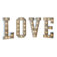 Love.Text.Lights.Gold.gif.Victoriabea - GIF animé gratuit