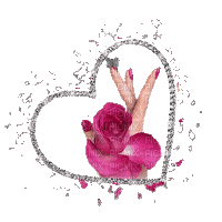 Flower, Flowers, Flower, Flowers, Rose, Roses, Heart, Hearts, Pink - Jitter.Bug.girl - GIF animé gratuit