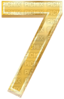 Kaz_Creations Numbers Gold Style 7 - PNG gratuit