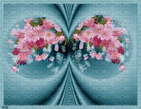 bg-blå-rosa blommor - δωρεάν png