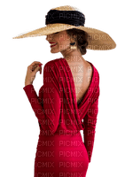 kvinna-hatt-röd - zadarmo png