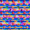 Colorful stripes flowers glitter fill background - Zdarma animovaný GIF