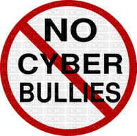 stop sign text NO CYBERBULLYING - бесплатно png