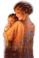vintage mother child maman enfant - PNG gratuit