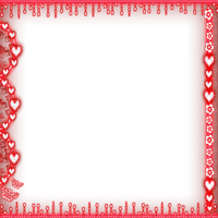 Frame.Flowers.Hearts.Stars.Red - бесплатно png
