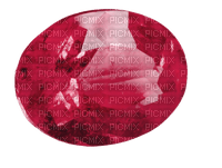 oval red gem - zdarma png