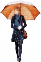 Femme avec un parapluie - png ฟรี