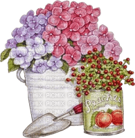 Gartenutensilien, Deko, Blumen - ilmainen png