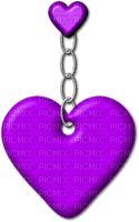 Hanging.Hearts.Purple - PNG gratuit