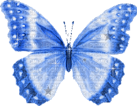 Papillon bleu pastel scintillant