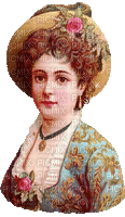 victorian lady vintage woman - GIF animado grátis