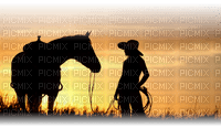 woman with horse bp - png ฟรี