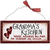 Grandma's Kitchen Sign png