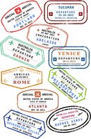 travel stamps Bb2 - PNG gratuit