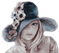 Y.A.M._Vintage Lady woman hat  Sepia - δωρεάν png