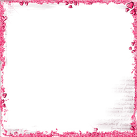Pink Hearts and Glitter Frame - zadarmo png