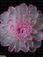 PINK WHITE GLITTER FLOWER - Free animated GIF