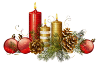 Kaz_Creations Christmas Candles Decorations Baubles Balls - фрее пнг