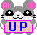 hamster thing up pink sign - Darmowy animowany GIF
