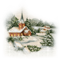 iglesia  invierno navidad  dubravka4 - png ฟรี