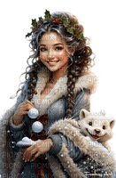Girl, winter - Free PNG
