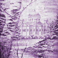 Y.A.M._Winter landscape background Russia purple - GIF animé gratuit